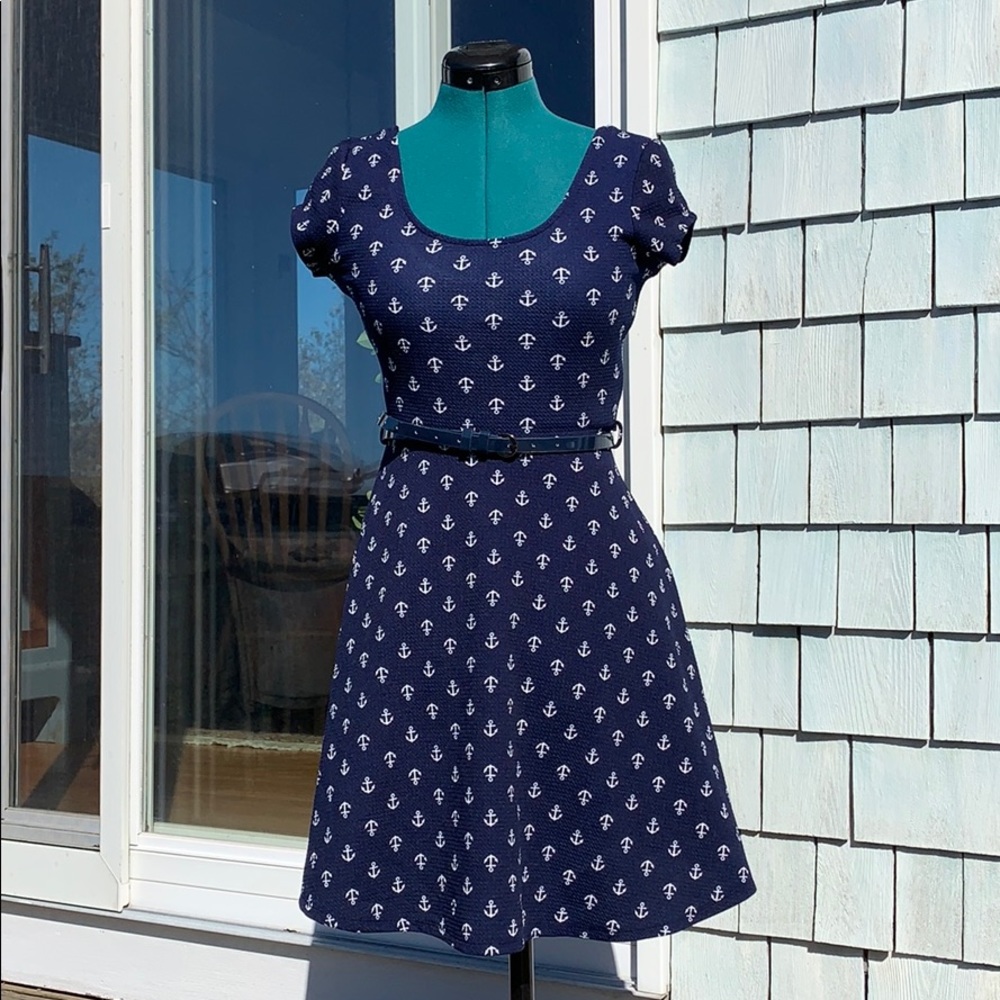 Nautical skater dress
